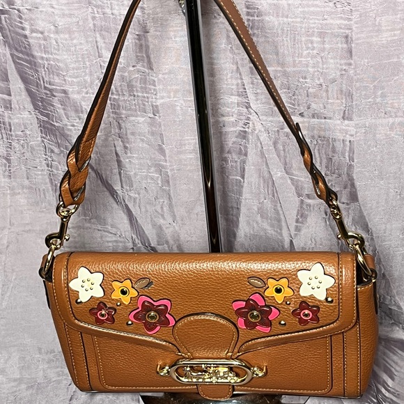 Coach Handbags - Coach Jade Shoulder Bag w/ Daisy Appliqué